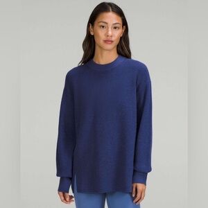 Lululemon Merino Wool Blend Ribbed Crew Neck Sweater Sz 4